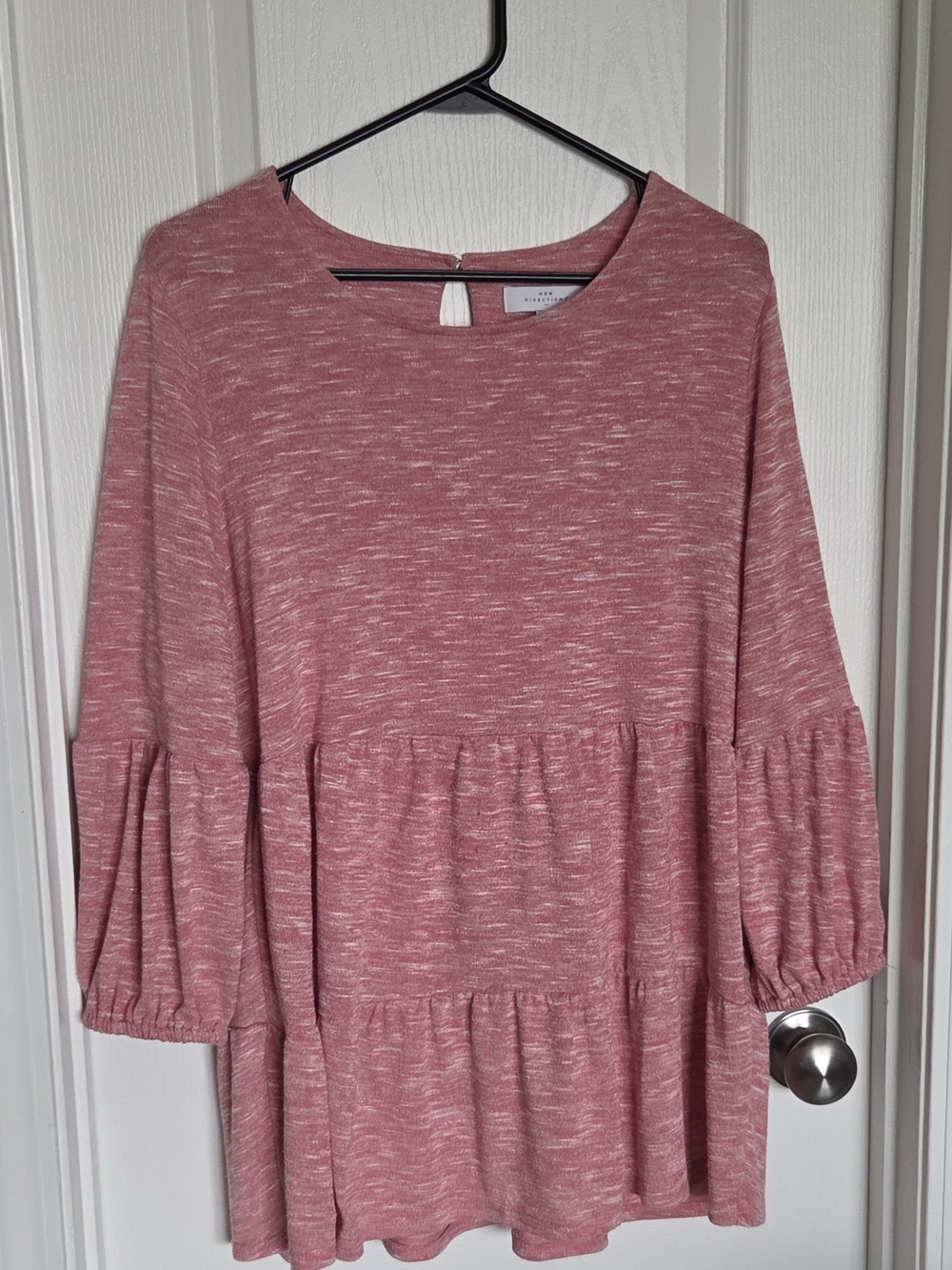 New Directions Rose Heathered Knit Tunic